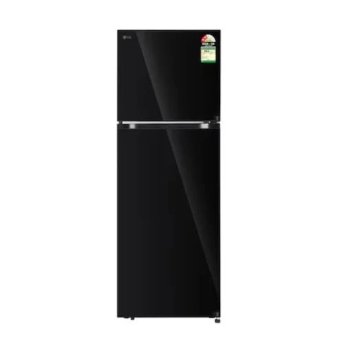 LG 398L Frost Free Double Door Refrigerator Smart Inverter Black Glass (GL-T4026SNBM) Wi-Fi ThinQ, Express Freeze, 2 Star Energy Efficient Fridge