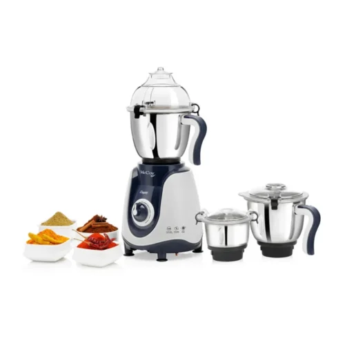 McCoy Elegant 750W Mixer Grinder with 3 Stainless Steel Jars | Powerful Motor for Grinding, Mixing & Blending
