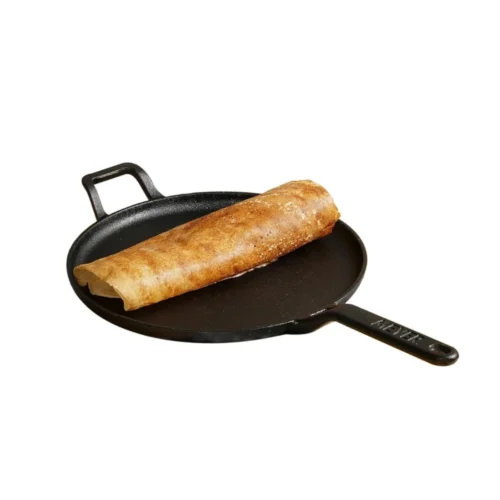 Meyer Cast Iron Flat Tawa 28cm | Pre-Seasoned Iron Dosa & Roti Tawa for Gas and Induction Cooktops Meyer Cast Iron Flat Tawa 28cm | Pre-Seasoned Iron Dosa & Roti Tawa for Gas and Induction Cooktops