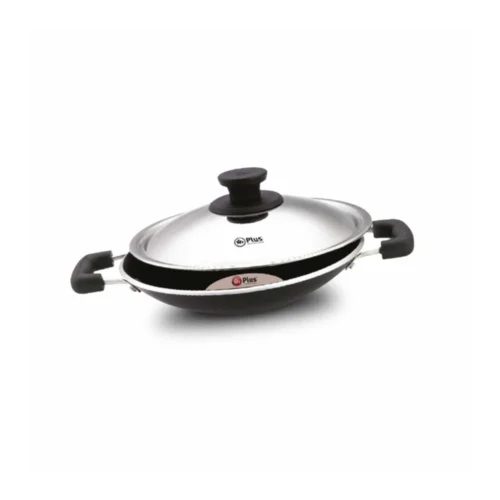 MR Plus Appachatti 3mm Non Stick Appam Pan with Stainless Steel Lid Gas Compatible Cookware MR Plus Appachatti 3mm Non Stick Appam Pan with Stainless Steel Lid Gas Compatible Cookware