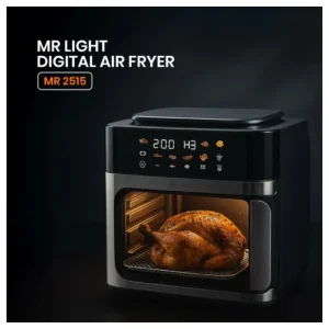 Mr. Light Digi Air MR 2515 15L Digital Air Fryer | 8-in-1 Multi-Function Oil-Free Air Fryer with Touch Control, Presets & Double Heating Technology Mr. Light Digi Air MR 2515 15L Digital Air Fryer | 8-in-1 Multi-Function Oil-Free Air Fryer with Touch Control, Presets & Double Heating Technology