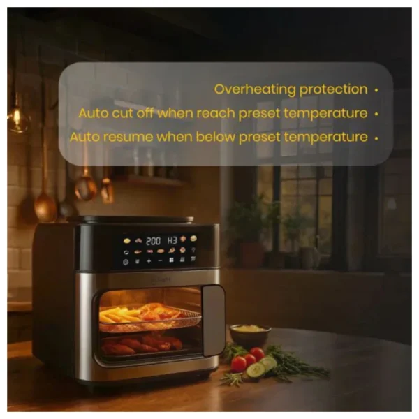 Mr. Light Digi Air MR 2515 15L Digital Air Fryer | 8-in-1 Multi-Function Oil-Free Air Fryer with Touch Control, Presets & Double Heating Technology Mr. Light Digi Air MR 2515 15L Digital Air Fryer | 8-in-1 Multi-Function Oil-Free Air Fryer with Touch Control, Presets & Double Heating Technology