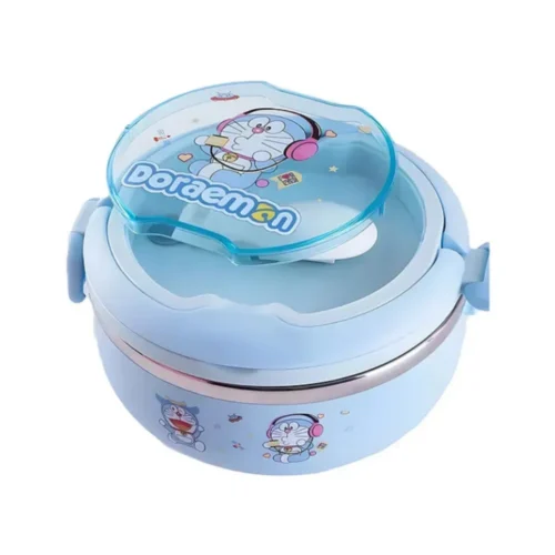 NIK Lunch Box Doraemon 147 460ml Stainless Steel Kids Tiffin Box Cartoon Printed School Lunch Box for Kids NIK Lunch Box Doraemon 147 460ml Stainless Steel Kids Tiffin Box Cartoon Printed School Lunch Box for Kids