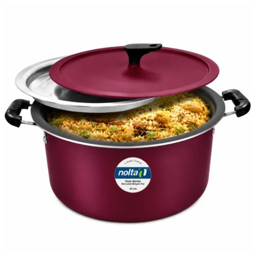 Nolta 13 Litre Aluminium Non Stick Dum Biryani Pot 34cm NDBP32