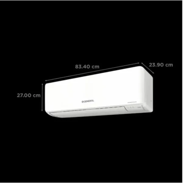 O General 1 Ton 3 Star Inverter Split AC (ASGG12CPAA-B) with Coanda Airflow 10m, Copper Condenser & Anti-Bacterial Filter Energy Efficient Cooling
