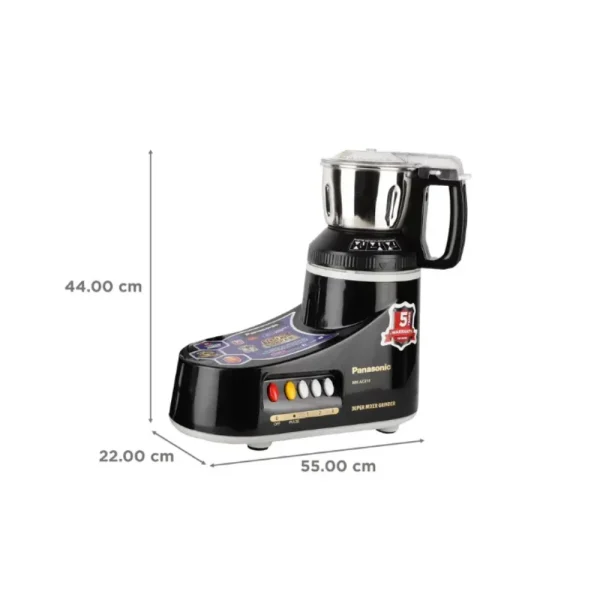 Panasonic MX-AC460 Black Juicer Mixer Grinder 550W with 4 Jars | Heavy Duty Kitchen Mixer Grinder Panasonic MX-AC460 Black Juicer Mixer Grinder 550W with 4 Jars | Heavy Duty Kitchen Mixer Grinder