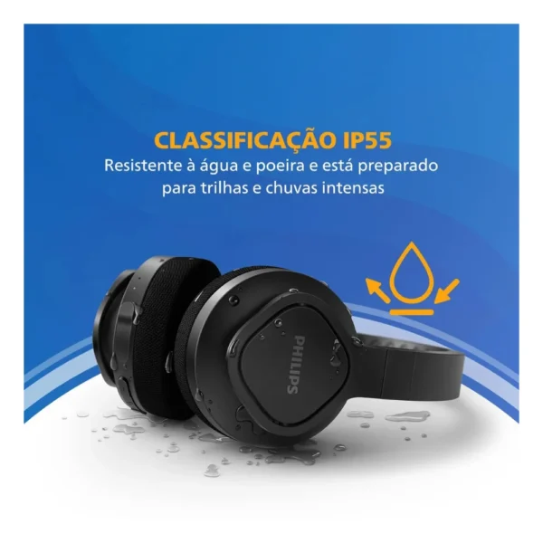 Philips TAA4216 AMJ On-Ear Sports Bluetooth Headphones with 40mm Drivers, 35 Hours Playtime & IP55 Protection