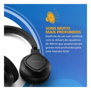 Philips TAA4216 AMJ On-Ear Sports Bluetooth Headphones with 40mm Drivers, 35 Hours Playtime & IP55 Protection