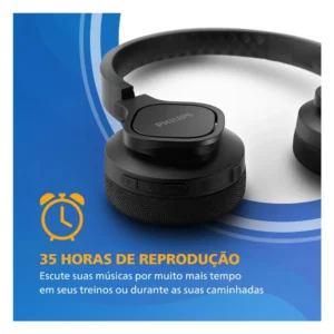 Philips TAA4216 AMJ On-Ear Sports Bluetooth Headphones with 40mm Drivers, 35 Hours Playtime & IP55 Protection