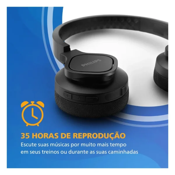 Philips TAA4216 AMJ On-Ear Sports Bluetooth Headphones with 40mm Drivers, 35 Hours Playtime & IP55 Protection