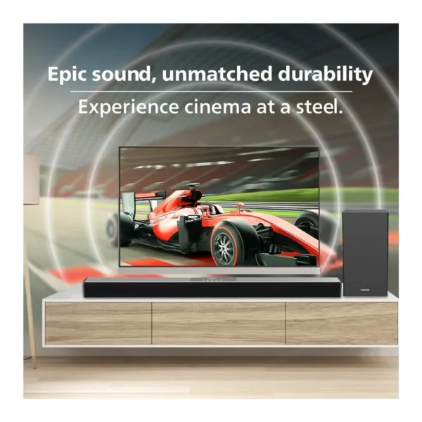 Philips TAB4319 80W 2.1 Channel Soundbar with Wireless Subwoofer & Powerful Bass Philips TAB4319 80W 2.1 Channel Soundbar with Wireless Subwoofer & Powerful Bass