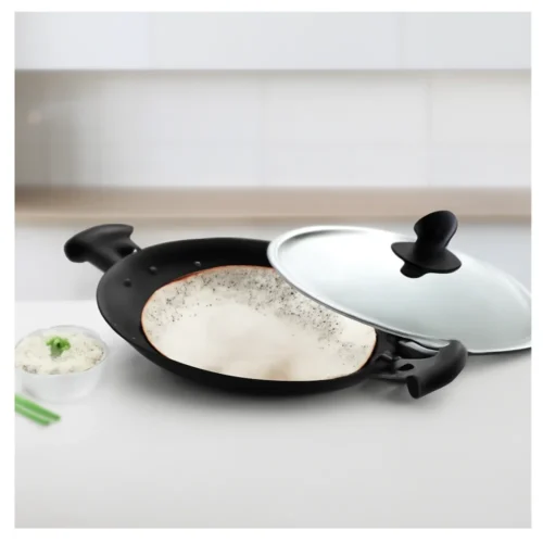 Pigeon NS Appachatti With Lid 236 (19001069) 20 cm 3 Layer Non Stick Appam Pan Pigeon NS Appachatti With Lid 236 (19001069) 20 cm 3 Layer Non Stick Appam Pan