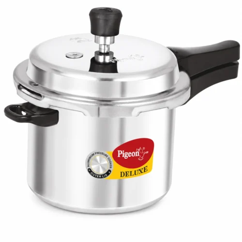 Pigeon Alu Deluxe 3 Litre Aluminium Pressure Cooker PIG102  19000018 with Safety Features