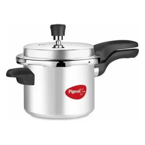 Pigeon Deluxe 5 Litre Aluminium Pressure Cooker PIG103 | ISI Certified Gas Stove Compatible Cooker Pigeon Deluxe 5 Litre Aluminium Pressure Cooker PIG103 | ISI Certified Gas Stove Compatible Cooker