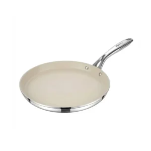 Pigeon Stainless Steel Flat Tawa 280mm Cerra Steel Clad Ceramic Induction Base Non-Stick Tawa 19004626 Pigeon Stainless Steel Flat Tawa 280mm Cerra Steel Clad Ceramic Induction Base Non-Stick Tawa 19004626