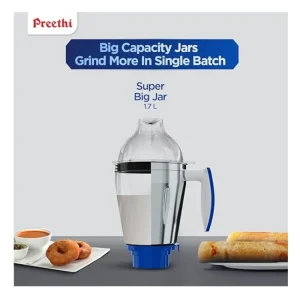 Preethi Blue Leaf Gold 5.0 MG279 750W Mixer Grinder with 3 Jars Dishwasher Safe Heavy Duty Kitchen Appliance