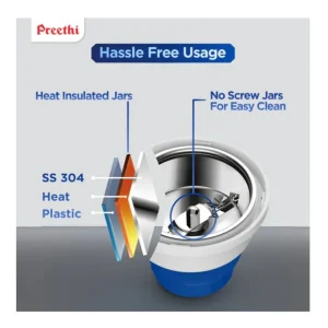 Preethi Blue Leaf Platinum 5.0 MG280 750W Mixer Grinder with 4 Jars Heavy Duty Kitchen Mixer Grinder with 5-Year Warranty Preethi Blue Leaf Platinum 5.0 MG280 750W Mixer Grinder with 4 Jars Heavy Duty Kitchen Mixer Grinder with 5-Year Warranty