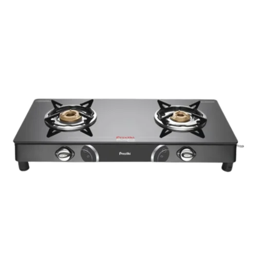 Preethi BF Gleam GTS102 2 Burner Gas Stove with Toughened Glass Top & Brass Burners Preethi BF Gleam GTS102 2 Burner Gas Stove with Toughened Glass Top & Brass Burners