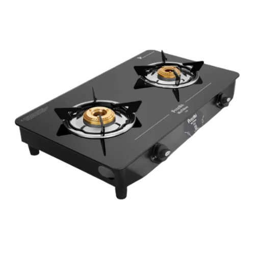 Preethi GT BF Zeal GTS123 2 Burner Glass Top Gas Stove with Knob Control Preethi GT BF Zeal GTS123 2 Burner Glass Top Gas Stove with Knob Control
