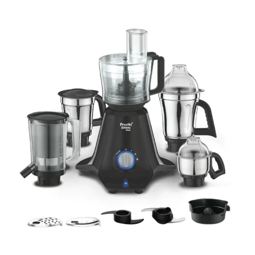 Preethi Zodiac MG261 750W Mixer Grinder with 5 Jars Food Processor, Juicer & Multi-Function Mixie for Indian Kitchen Heavy Duty Black Mixer Grinder with 2 Year Warranty Preethi Zodiac MG261 750W Mixer Grinder with 5 Jars Food Processor, Juicer & Multi-Function Mixie for Indian Kitchen Heavy Duty Black Mixer Grinder with 2 Year Warranty