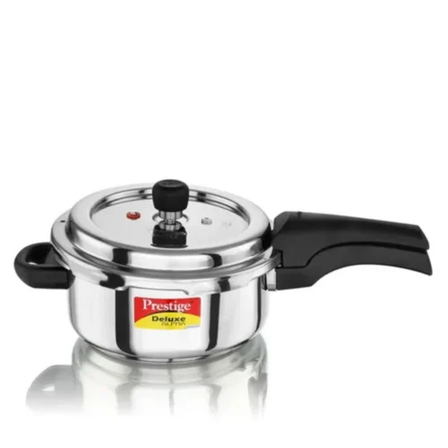 Prestige Deluxe Alpha Svachh Stainless Steel Pressure Cooker 3 Litre | Induction & Gas Compatible Outer Lid Cooker | 5 Year Warranty