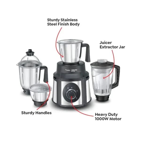 Prestige Endura 1000W Mixer Grinder 4 Jar 42545 | Buy Prestige Heavy Duty Mixer Grinder