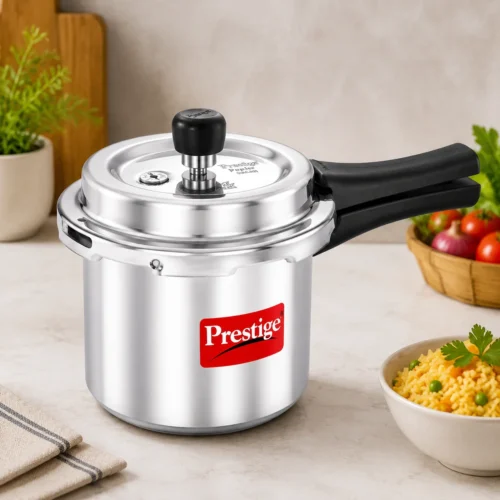 Prestige Popular Plus Svachh Tall Aluminium Pressure Cooker 2 Litre | Outer Lid Cooker with Anti-Spillage Design & Safety Features Prestige Popular Plus Svachh Tall Aluminium Pressure Cooker 2 Litre | Outer Lid Cooker with Anti-Spillage Design & Safety Features