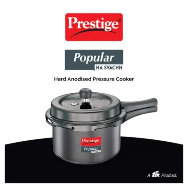 Prestige Svachh Hard Anodised 5 Litre Pressure Cooker with Spillage Control Outer Lid | Durable HA Body | Model 20337 Prestige Svachh Hard Anodised 5 Litre Pressure Cooker with Spillage Control Outer Lid | Durable HA Body | Model 20337