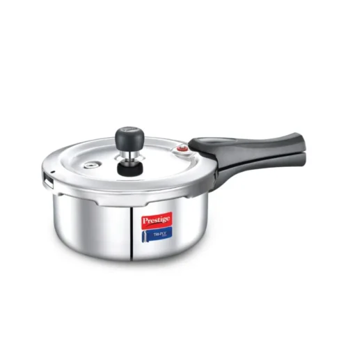 Prestige Svachh Triply Stainless Steel Pressure Cooker 2 Litre | Induction & Gas Compatible Outer Lid Cooker with 5 Year Warranty Prestige Svachh Triply Stainless Steel Pressure Cooker 2 Litre | Induction & Gas Compatible Outer Lid Cooker with 5 Year Warranty