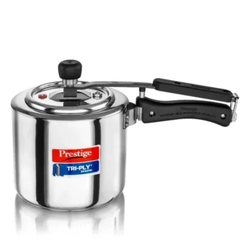 Prestige Triply Stainless Steel Inner Lid Pressure Cooker 3 Litre | Gas & Induction Compatible Cooker Online Kerala Prestige Triply Stainless Steel Inner Lid Pressure Cooker 3 Litre | Gas & Induction Compatible Cooker Online Kerala