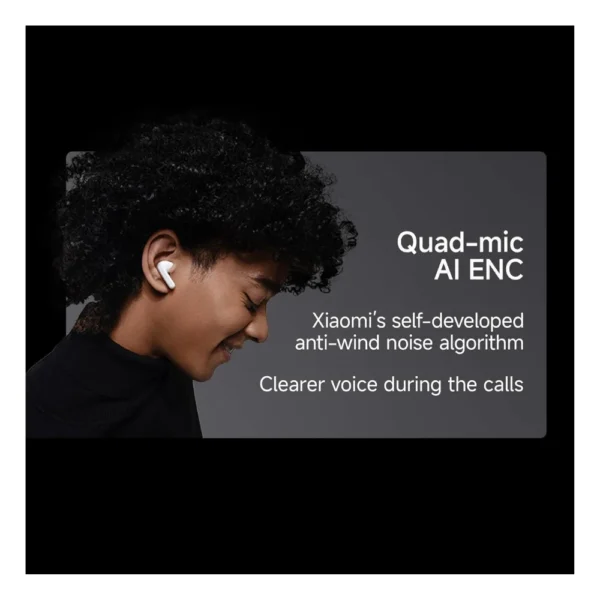 Redmi Buds 5C White TWS Earbuds with 40dB Hybrid ANC, Quad Mic & 36H Playback Redmi Buds 5C White TWS Earbuds with 40dB Hybrid ANC, Quad Mic & 36H Playback