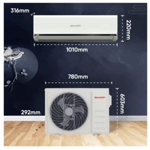 SHARP 2 Ton 3 Star Inverter Split AC AH-SI24V3B-SCN (2026 Model) – 7-in-1 Convertible Cooling, Copper Condenser, Turbo Cool, 55°C Heavy Duty Performance SHARP 2 Ton 3 Star Inverter Split AC AH-SI24V3B-SCN (2026 Model) – 7-in-1 Convertible Cooling, Copper Condenser, Turbo Cool, 55°C Heavy Duty Performance