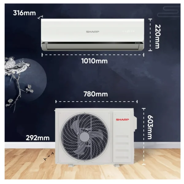 SHARP 2 Ton 3 Star Inverter Split AC AH-SI24V3B-SCN (2026 Model) – 7-in-1 Convertible Cooling, Copper Condenser, Turbo Cool, 55°C Heavy Duty Performance SHARP 2 Ton 3 Star Inverter Split AC AH-SI24V3B-SCN (2026 Model) – 7-in-1 Convertible Cooling, Copper Condenser, Turbo Cool, 55°C Heavy Duty Performance