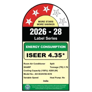 SHARP 2 Ton 3 Star Inverter Split AC AH-SI24V3B-SCN (2026 Model) – 7-in-1 Convertible Cooling, Copper Condenser, Turbo Cool, 55°C Heavy Duty Performance SHARP 2 Ton 3 Star Inverter Split AC AH-SI24V3B-SCN (2026 Model) – 7-in-1 Convertible Cooling, Copper Condenser, Turbo Cool, 55°C Heavy Duty Performance