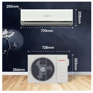 SHARP AH-SI12V3B-SCN 1 Ton 3 Star Inverter Split AC – 7-in-1 Convertible, 100% Copper, Turbo Cooling, 55°C Performance SHARP AH-SI12V3B-SCN 1 Ton 3 Star Inverter Split AC – 7-in-1 Convertible, 100% Copper, Turbo Cooling, 55°C Performance