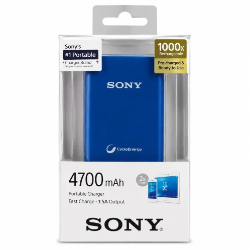Sony CP-V4A 4700mAh Power Bank Portable Charger – Lightweight Lithium Polymer Mobile Backup with Micro USB Cable for Smartphones Sony CP-V4A 4700mAh Power Bank Portable Charger – Lightweight Lithium Polymer Mobile Backup with Micro USB Cable for Smartphones