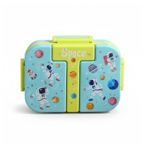 TAAJ SS Lunch Box 3 Compartment LX-7159 600ml Stainless Steel Tiffin Box with Leak Resistant Lid, Spoon & Fork for Kids & Travel TAAJ SS Lunch Box 3 Compartment LX-7159 600ml Stainless Steel Tiffin Box with Leak Resistant Lid, Spoon & Fork for Kids & Travel