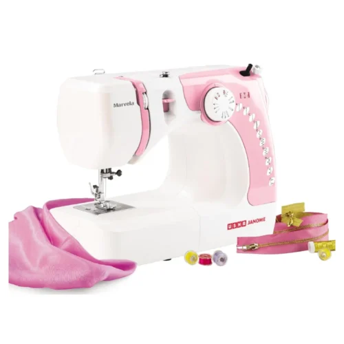 Usha Marvela Pink Automatic Zig-Zag Electric Sewing Machine with 7 Built-In Stitches & 14 Stitch Functions