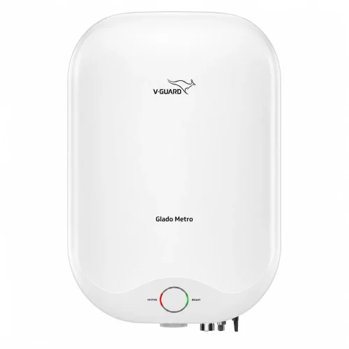 V-Guard Glado Metro 6L 5-Star Storage Water Heater, 304L SS Tank, PUF Insulation, High Pressure Geyser (0.6 MPa) for High-Rise Homes