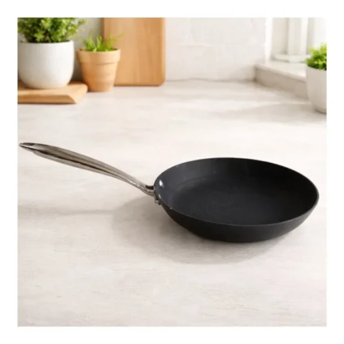 VINOD Ferona Cast Iron Frypan 24cm FCIF24 | Titanium Enamel Coating | 1.9L Capacity | Durable Cookware