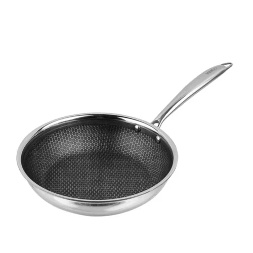 Vinod X Platinum Stainless Steel Fry Pan 3 Litre Durable Cookware for Frying, Sautéing & Everyday Cooking