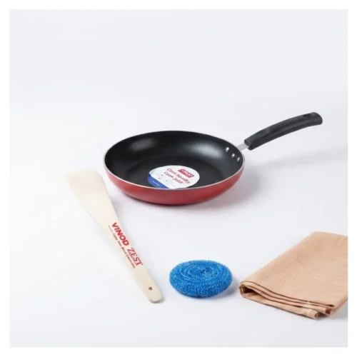 Vinod Zest Non Stick Inducto Frypan 22cm with Triple Layer Coating Induction & Gas Compatible Cooking Pan Vinod Zest Non Stick Inducto Frypan 22cm with Triple Layer Coating Induction & Gas Compatible Cooking Pan