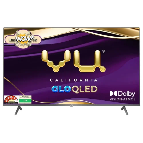 VU 65GLOQLED25 65 Inch GloQLED 4K QLED Smart Google TV with Dolby Vision, Dolby Atmos, 400 Nits Brightness, HDMI 2.1, Game Mode & Chromecast (2025 Model) VU 65GLOQLED25 65 Inch GloQLED 4K QLED Smart Google TV with Dolby Vision, Dolby Atmos, 400 Nits Brightness, HDMI 2.1, Game Mode & Chromecast (2025 Model)