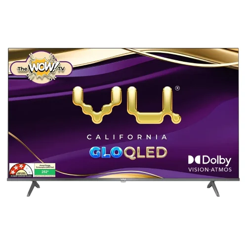 Vu 75 Inch GloQLED 4K Google TV 75GLOQLED25  Dolby Vision, Atmos, 36W Sound, HDR Gaming TV