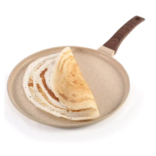 Wonderchef Duralife 28cm Non-Stick Dosa Tawa Healthy Cooking Tawa with Soft Touch Handle