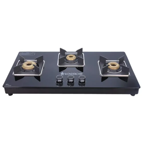 Wonderchef Octavia Gas Stove with 8mm Toughened Glass Top & Forged Brass Burners