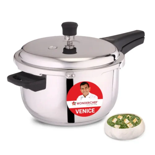 Wonderchef Venice 5L Stainless Steel Outer Lid Induction Pressure Cooker | Durable & Safe Cooking Wonderchef Venice 5L Stainless Steel Outer Lid Induction Pressure Cooker | Durable & Safe Cooking