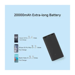 Xiaomi Power Bank 4i 20000mAh 33W SonicCharge Fast Charging Portable Charger – Triple Output Type-C Power Bank for Smartphones & Tablets Xiaomi Power Bank 4i 20000mAh 33W SonicCharge Fast Charging Portable Charger – Triple Output Type-C Power Bank for Smartphones & Tablets