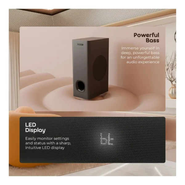 Zebronics Juke Bar 9101 Pro Dolby 240W 2.1 Channel Soundbar with Subwoofer | Powerful Bass & Virtual 5.1 Audio