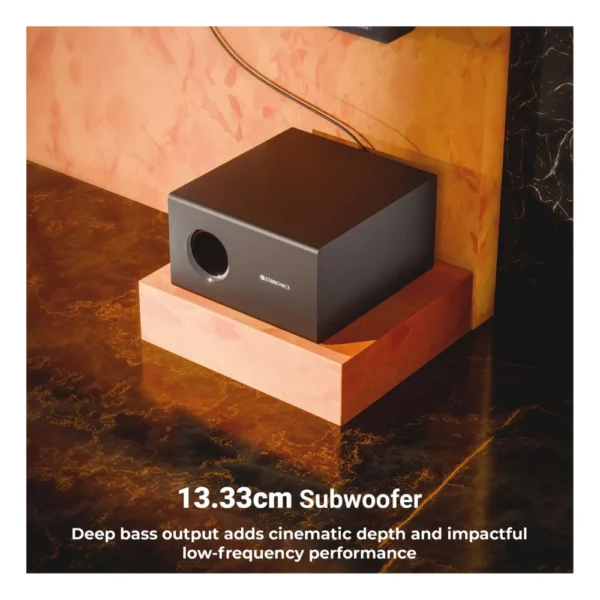 Zebronics ZEB-Ababa 1 2.1 Channel Soundbar with 200W RMS Output & 13.33cm Subwoofer Zebronics ZEB-Ababa 1 2.1 Channel Soundbar with 200W RMS Output & 13.33cm Subwoofer
